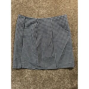 Forever 21 Black and White Mini Skirt Plaid Check Size Small